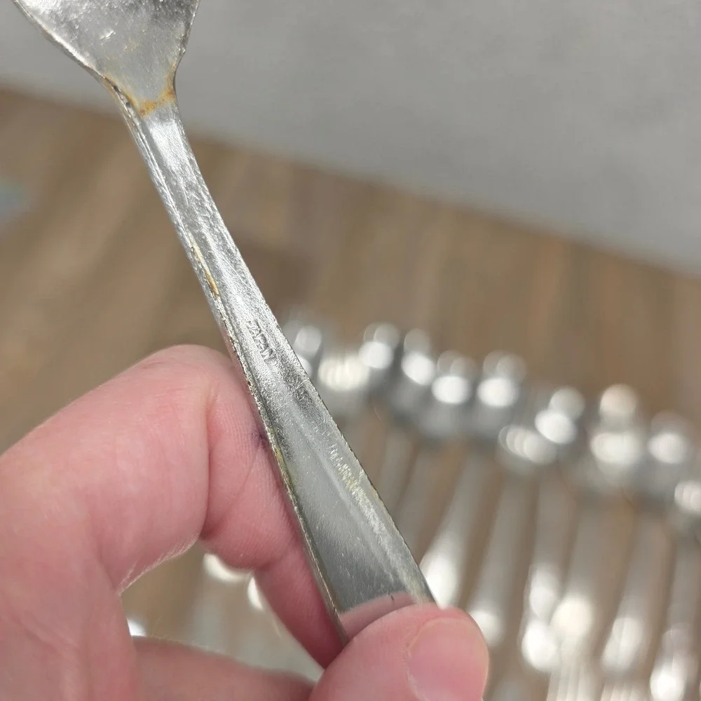 Mixed Stainless Flatware Lot Oneida Ekco Silco Capri Starburst Floral 35pc Japan